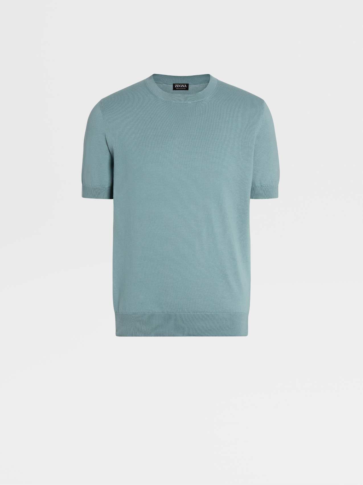 水绿色Premium 棉质短袖针织T 恤SS23 26472630 | Zegna